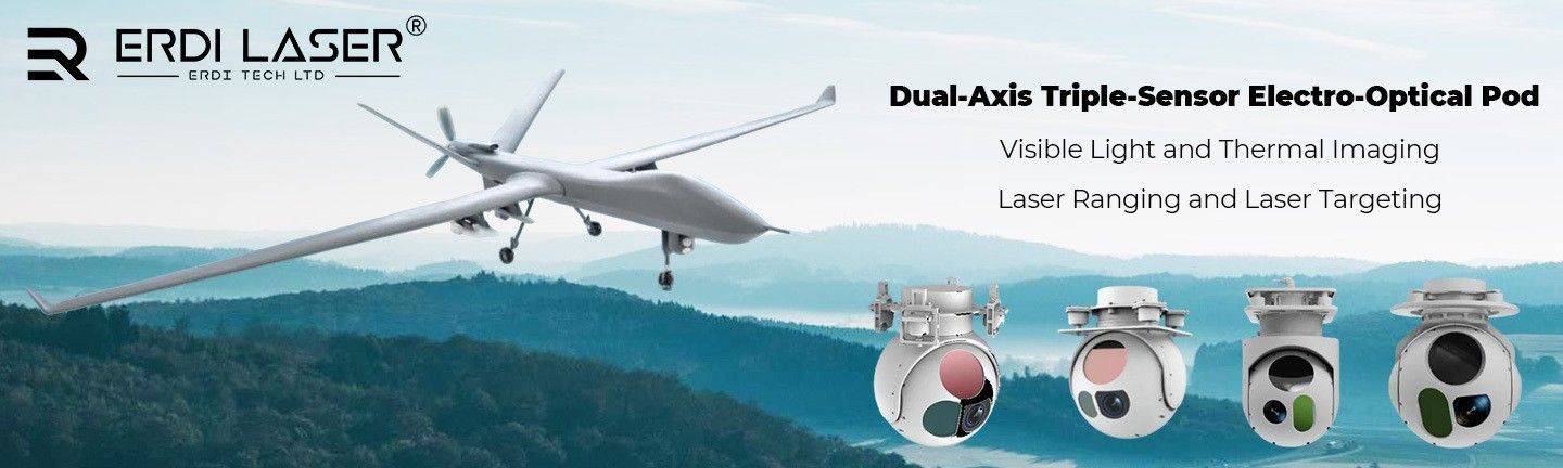 ERDI LASER UAV Dual-axis triple-sensor EO gimbal